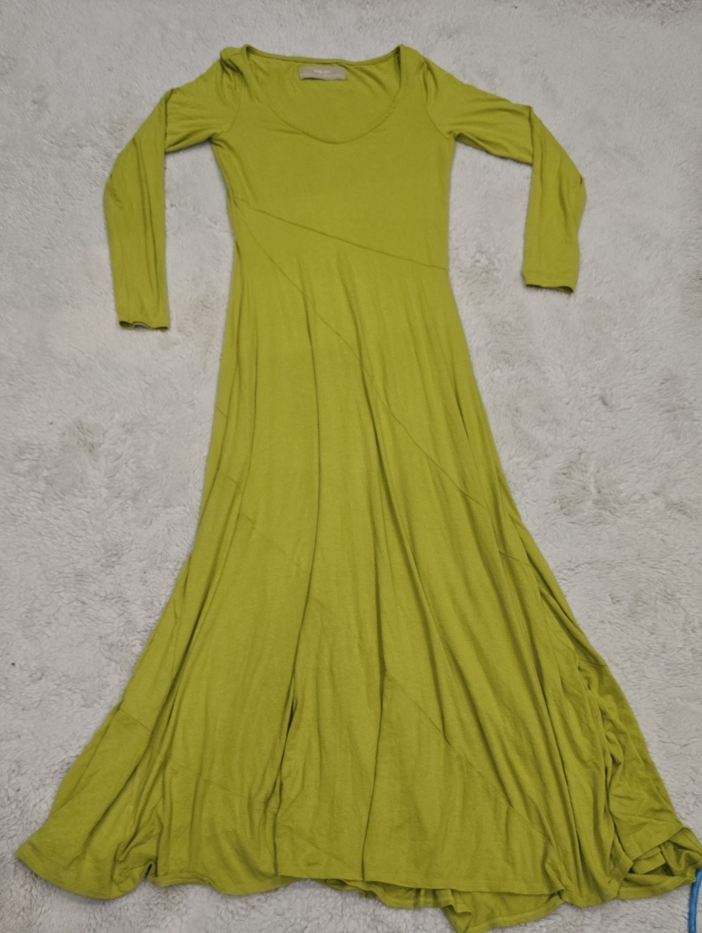 Free People Lime Green Long Sleeve Maxi Dress